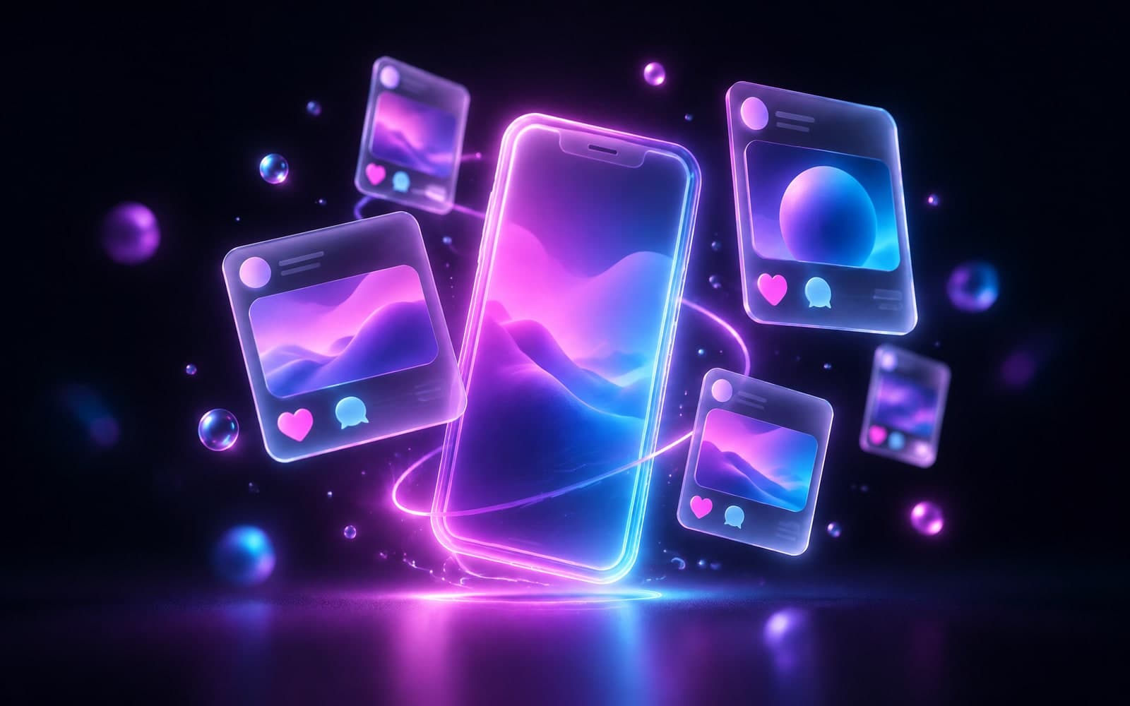 Social Media Management — abstract illustration